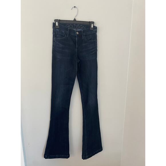Goldsign Stella Flare Jeans 26 Regular Stretch Dark 26x32 Womens - Picture 1 of 12